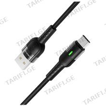 BOROFONE BU17 Starlight smart power off charging data cable for Type-C Black