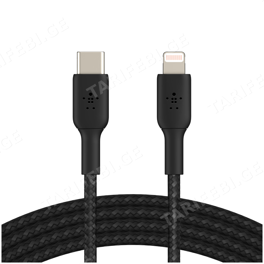 BELKIN Lightning to USB-C Cable Braided, 2M, Black