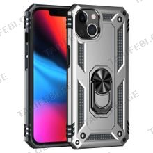 iPhone 13 Sofia Ring Case სილიკონის ქეისი ბეჭდით - ვერცხლისფერი