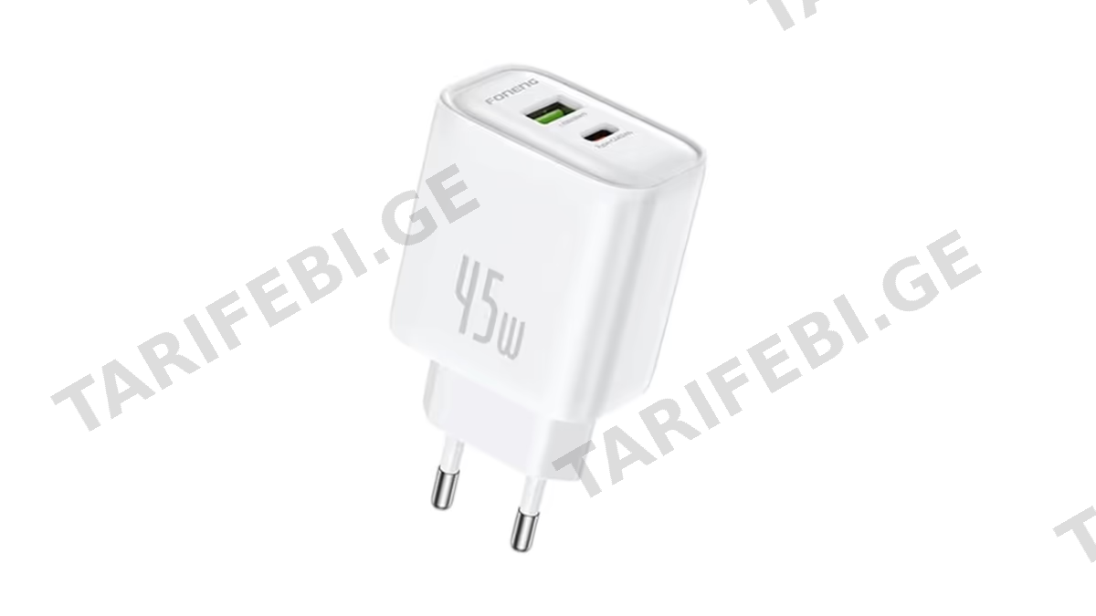 FONENG	EU67 A+C GaN Charger (45W) ადაპტერი (1212)