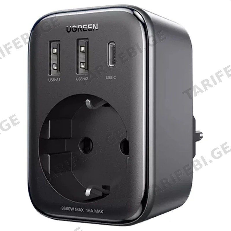 კედლის დამტენი ადაპტერი UGREEN CD314 (90613) 30W USB-C / USB-A