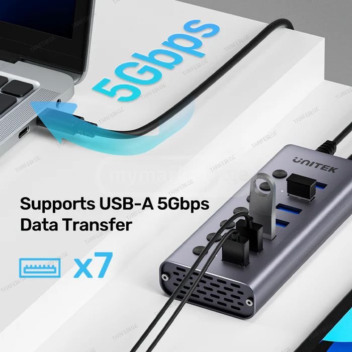 USB Hub Unitek H1314A multi-port hub with 7 USB-A ports
