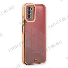 Samsung Galaxy A02S, Samsung Galaxy A03S, Liva lense Case სილიკონის ქეისი - ვარდისფერი