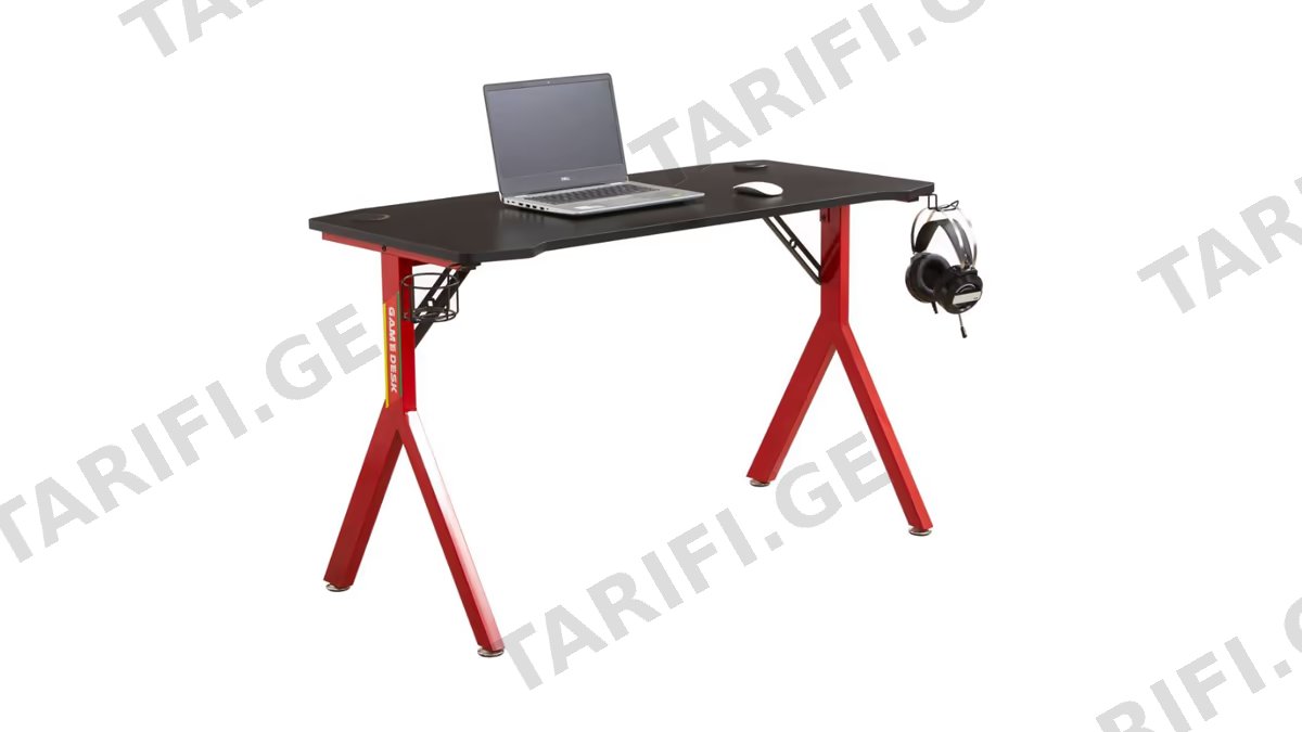 Gaming მაგიდა ALLX TE-Y18, Gaming Desk, Red/Black