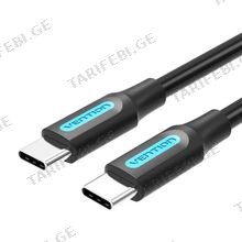 VENTION COSBI USB 2.0 C Male to Male Cable 3M Black PVC Type