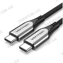 VENTION TAAHG Cotton Braided USB-C to USB-C 3.1 Cable 1.5M Gray