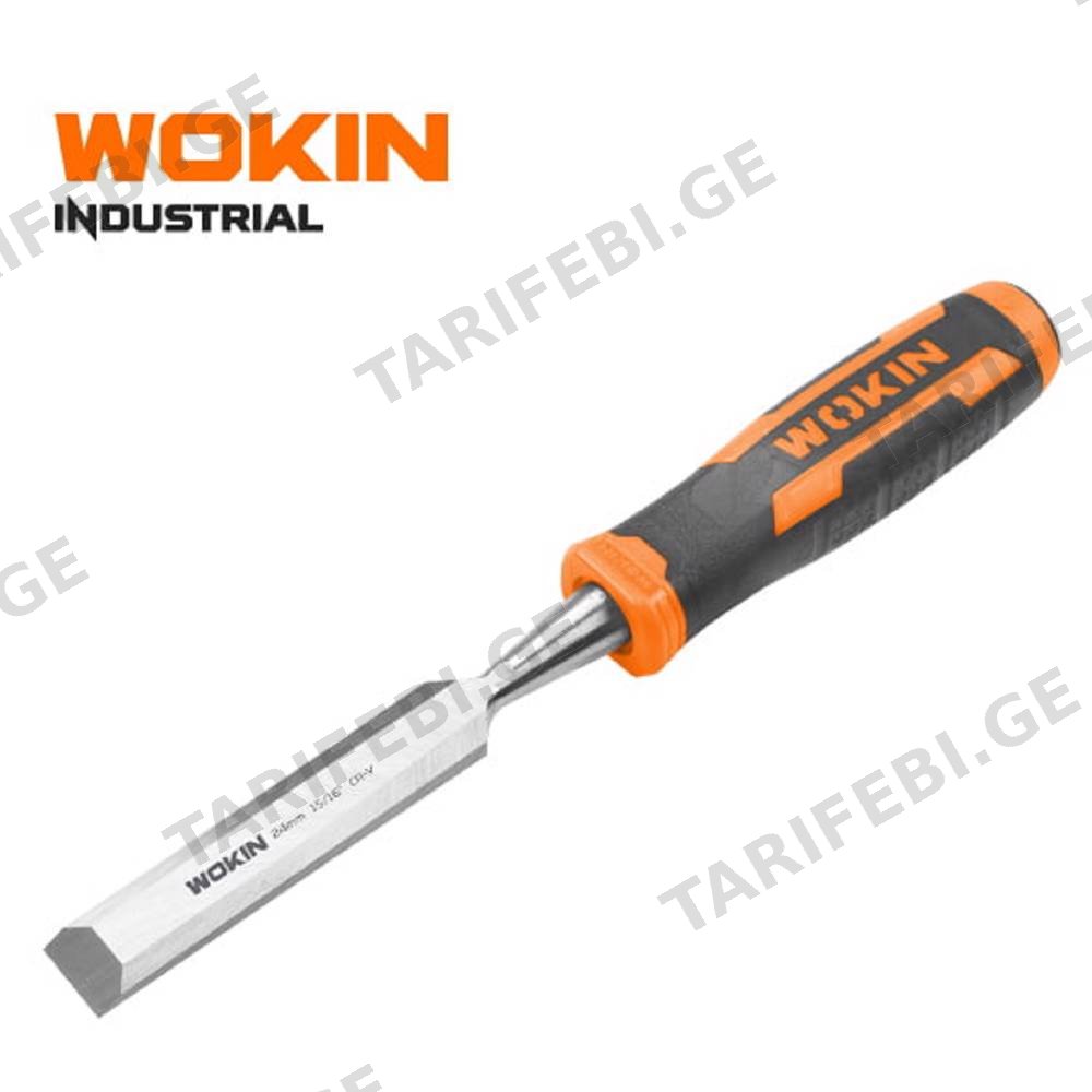 საჭრისი Wokin 254219, 19mm(3/4\"), Wood Chisel (INDUSTRIAL), Black/Orange