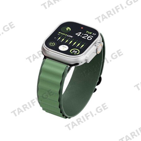 Levelo Ace Loop Nylon Watch Strap for Apple Watch Band Green