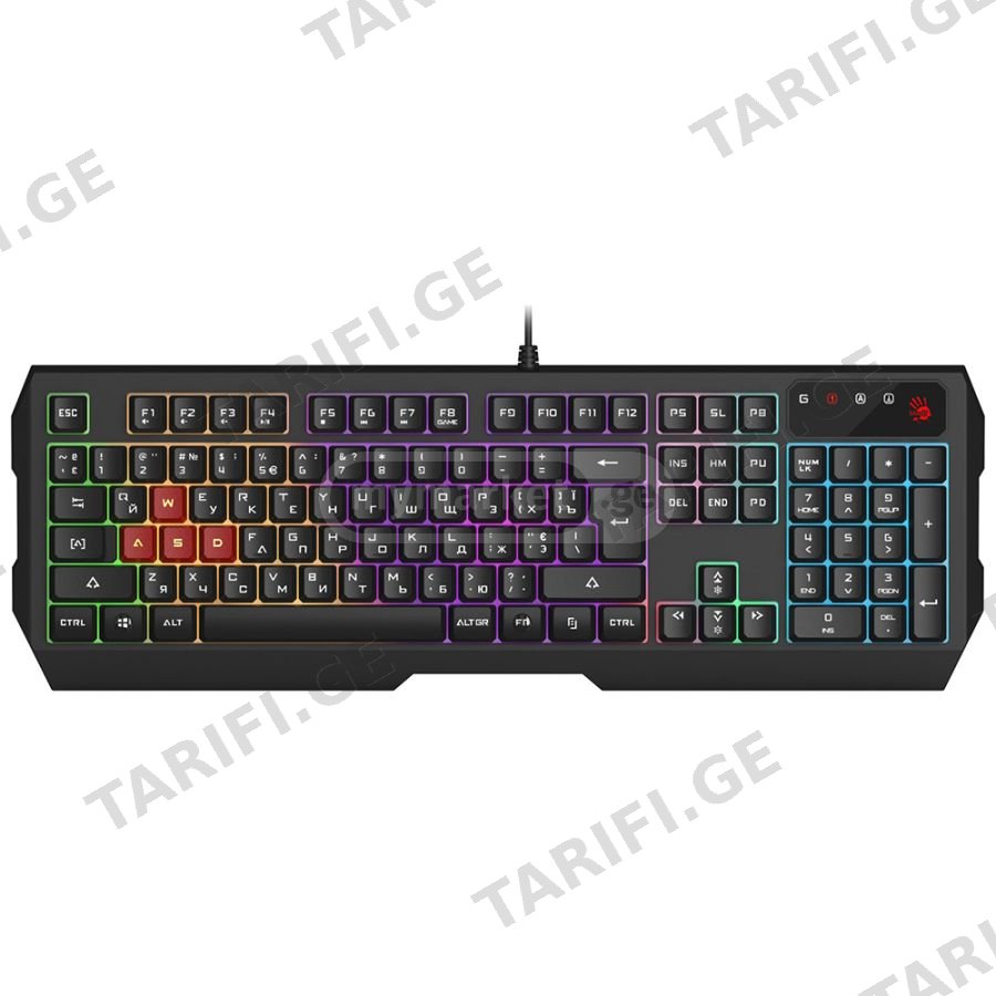 კლავიატურა: A4tech Bloody B140N Neon Keyboard Black 14235