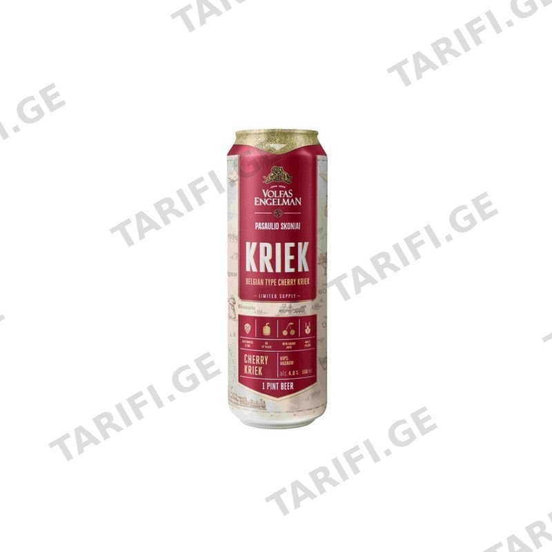 VOLFAS ENGELMAN ლუდი კრიკი 4% 0.568ლ