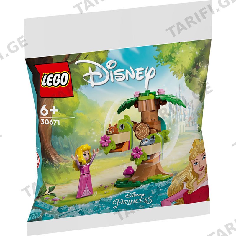 ასაწყობი კონსტრუქცია LEGO RECRUITMENT DISNEY PRINCESS AURORA'S FOREST PLAYGROUND & GIFT ANIMALS