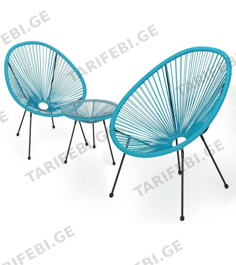 გარე მაგიდა FS1039T ზომა: φ46*H45cm-19x1.2mm ფერი. BLUE
