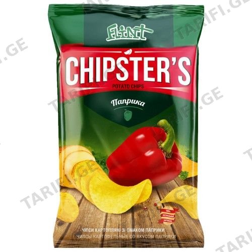ჩიპსი კარტოფილის CHIPSTER S ნატურალური პაპრიკის გემო 60 გრ