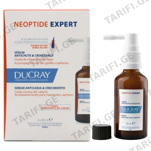 დუკრე - NEOPTIDE EXPERT შრატი თმის ქრონიკული ცვენის საწინააღმდეგო, ზრდის მასტიმულირებელი, მოცულობის მიმცემი ყველა ტიპის თმის 2X50მლ