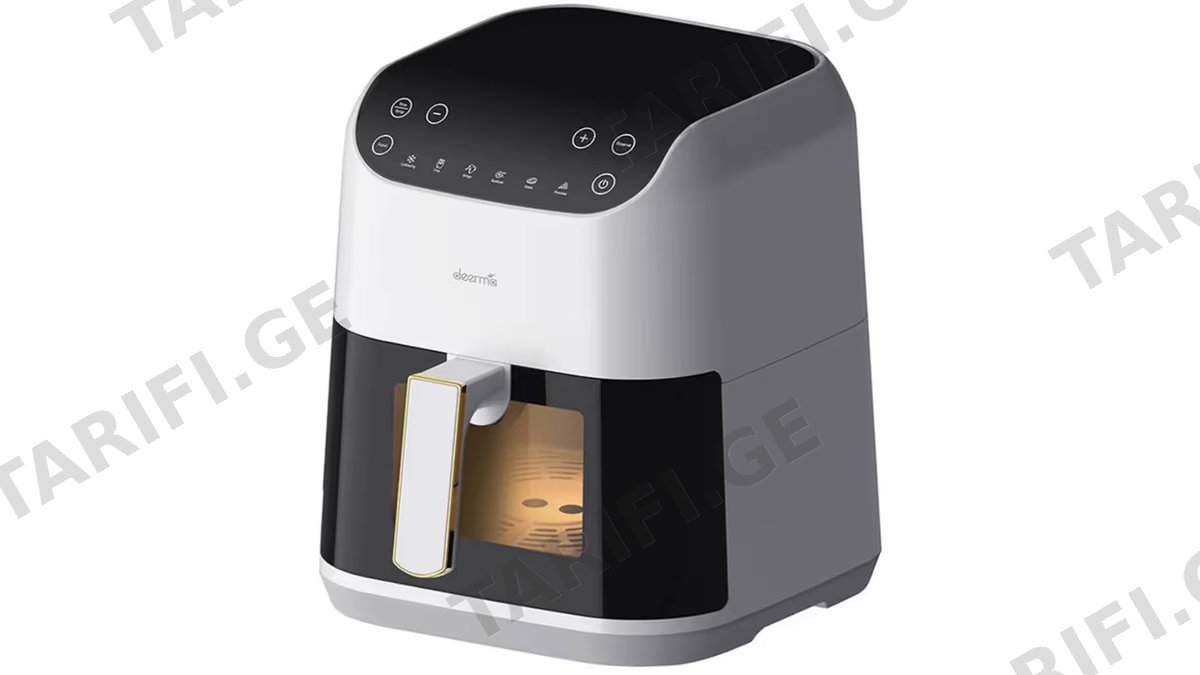 აეროგრილი Xiaomi Deerma DEM-KZ130W, 1300W, 5.5L, Air Fryer, White/Black