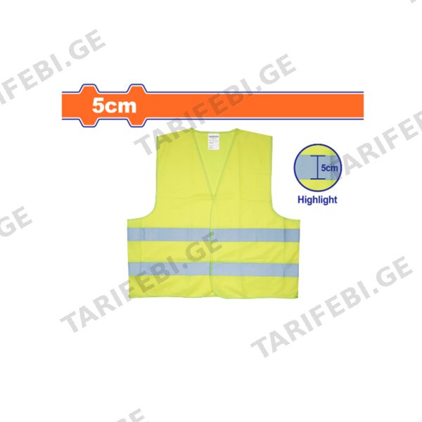 უსაფრთხოების ჟილეტი ყვითელი XL (WRV2802) WADFOW