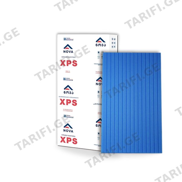 ექსტრუდირებული პოლისტიროლი XPS 3X60X120 სმ (14 ცალიანი შეკვრა) TIP1500 ლურჯი NOVA