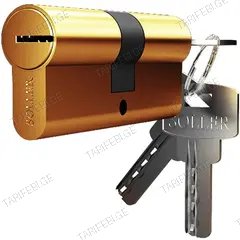 ცილინდრი Soller F5 70 მმ პროფილის გასაღები ოქრო
