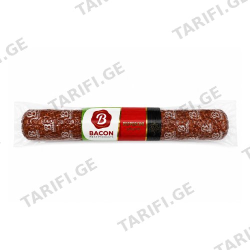 ძეხვი ნედლად შებოლილი პეპერონი /BACON/ 400გრ
