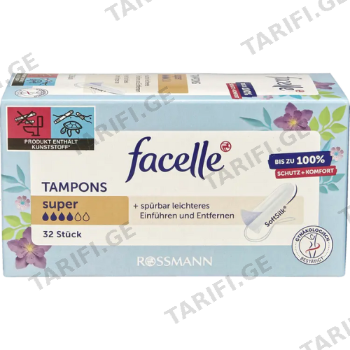 ფასელ - ტამპონი სუპერი /4წვ/ #32 5678 Facelle - Tampon Super /4pcs/ 5678 N32
