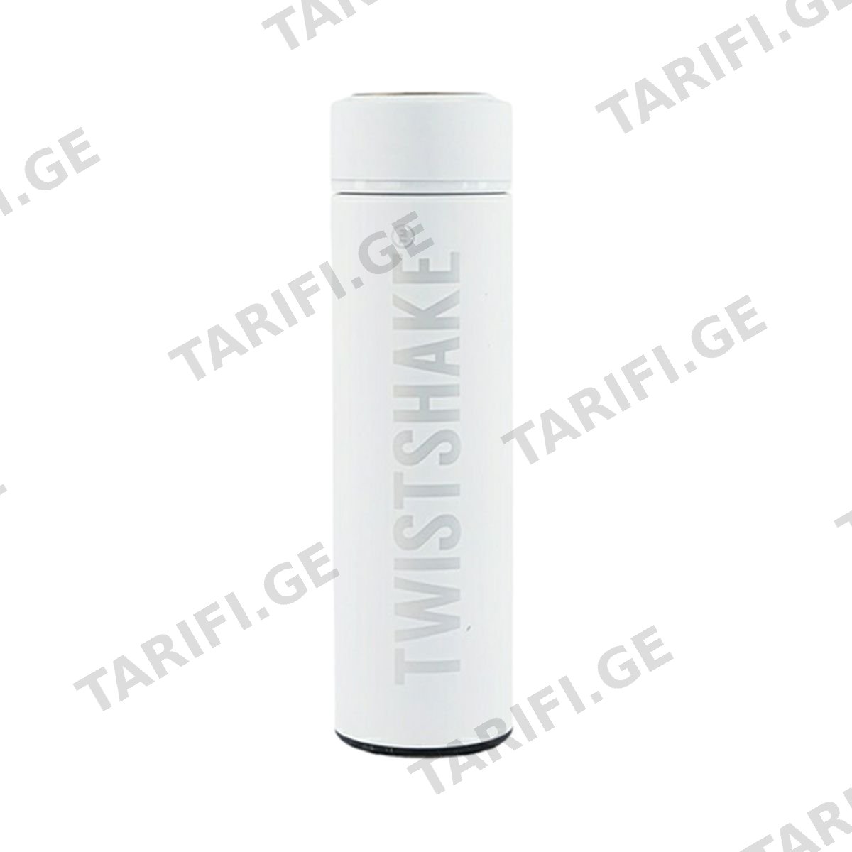 თერმო ბოთლი თეთრი 420მლ 1097 თვისთშეიქი - Twistshake