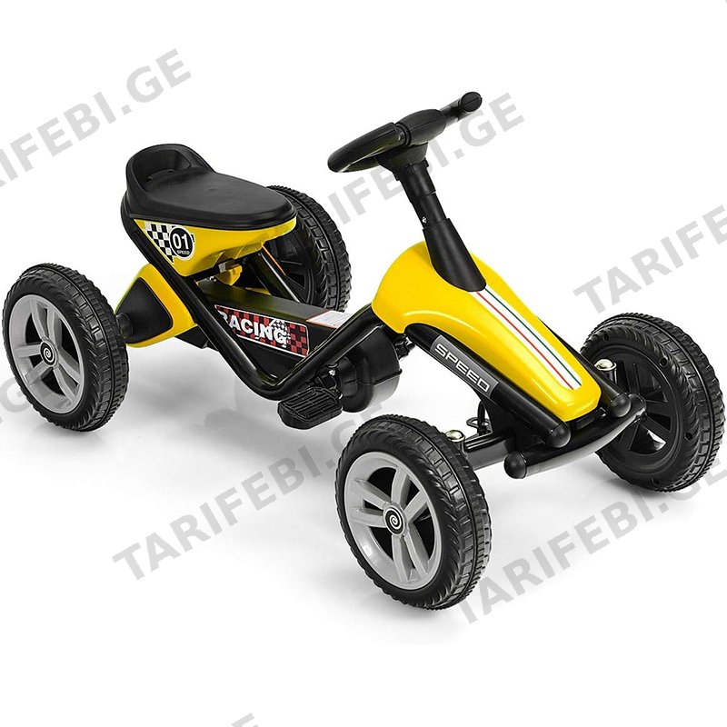 ბავშვის პედლებიანი ველო კარტინგი GOLDEN CHILD 3188-YELLOW