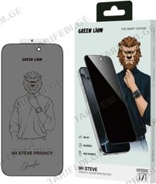 Green Lion 9H Steve Privacy Screen Protector for iP 17 Pro Max - Black
