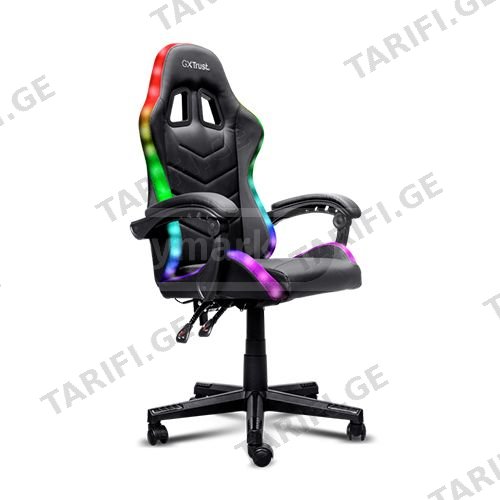 კომპიუტერის სკამი - Trust GXT 704 Roniq RGB Led Gaming Chair