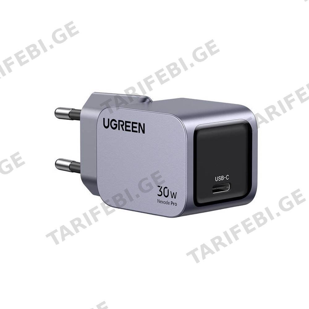 მობილურის დამტენი UGREEN X703 (35006) Nexode Pro, 30W, Type-C, Grey