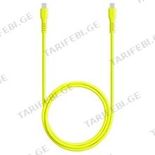 TTEC USB-C ყვითელი მობილური ტელეფონის კაბელი