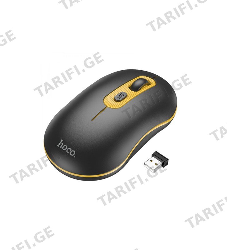 მაუსი HOCO GM21 Platinum 2.4G business wirelesswireless mouse black yellow