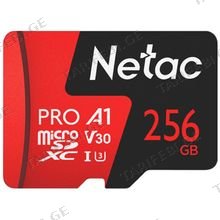 Netac NT02P500PRO-256G-S MicroSDXC მეხსიერების ბარათი