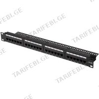 პაჩ პანელი 2E 2E-PPNL5E-UTP-24, UTP CAT5E, 24 PORT, PATCH PANEL, BLACK