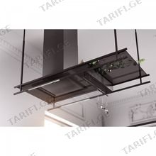 AIRFORCE FRAME S48 PREMIUM ISLAND COOKER HOOD (665 მ³/სთ) BLACK გამწოვი