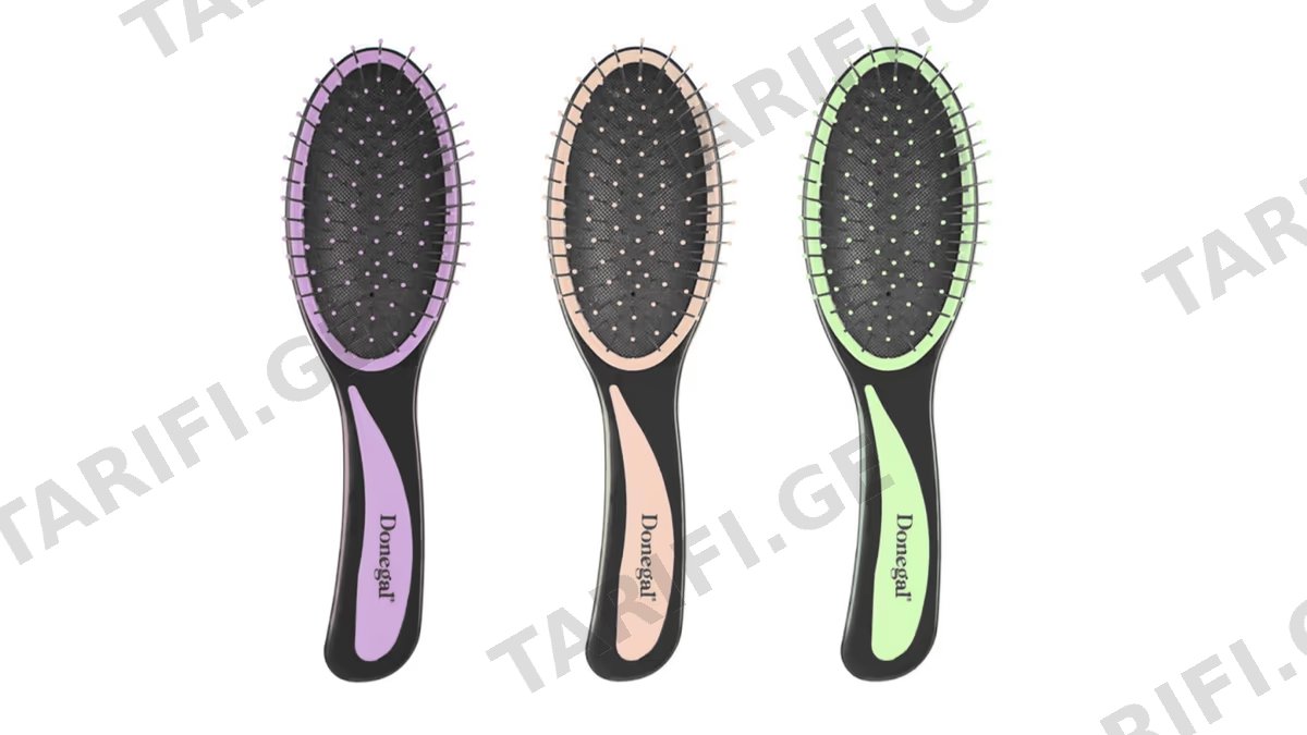 დონეგალ სავარცხელი 0036 ოვალ.სწორი ტარით Cushion Brush 21.5სმ *