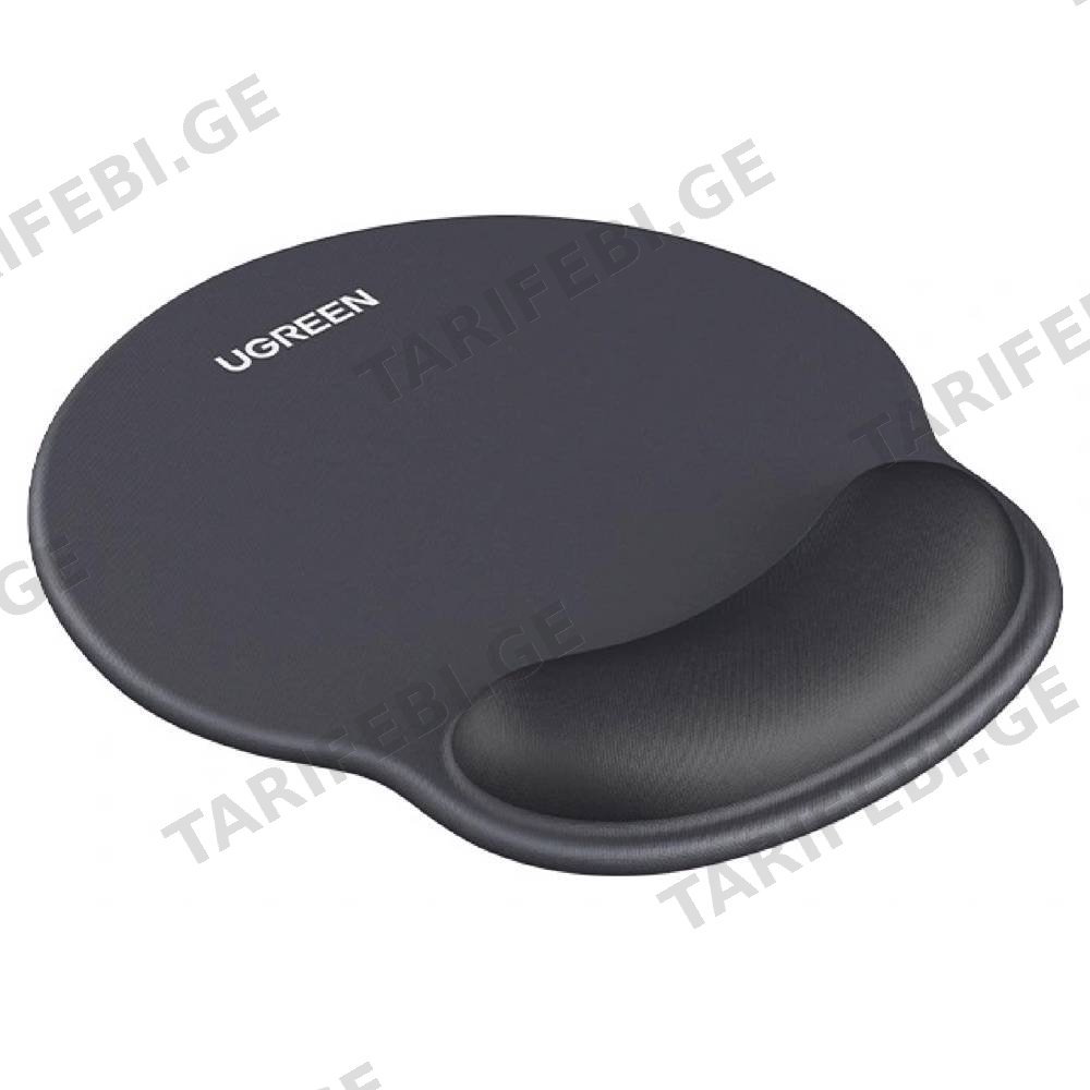 მაუსის პადი UGREEN LP668 (25245), Mouse Pad With Wrist Rest, S, Black