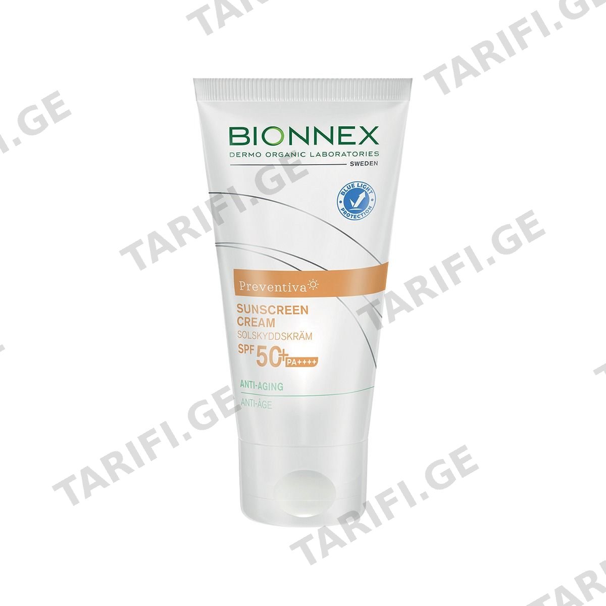 მზისგან დამცავი კრემი Anti-Age SPF50 50 მლ 2954 ბიონექსი - Bionnex