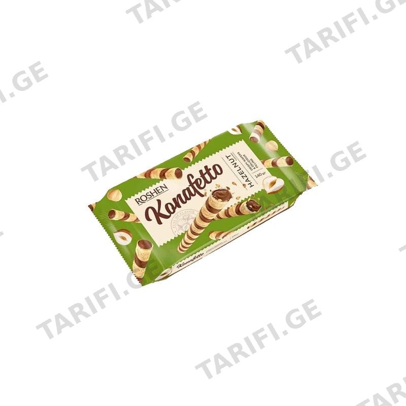 Roshen- ვაფლის ჩხირები თხილის კრემით 140გრ