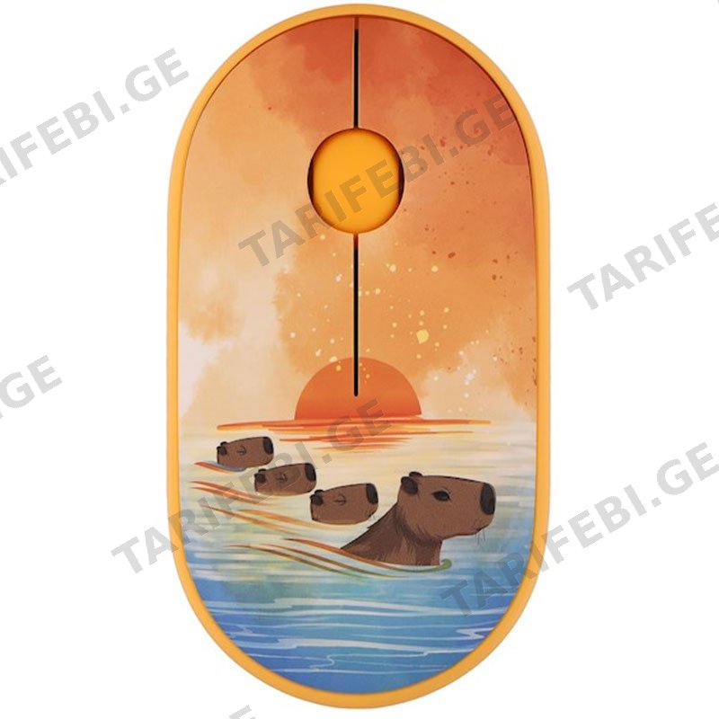 უსადენო მაუსი 2E MF300 CAPYBARA SUNSET SILENT YELLOW