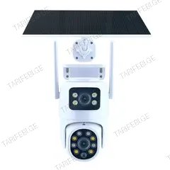 კამერა გარე სათვალთვალო Smart Home ორმაგი ობიექტივით მზის პანელით 4G SIM Card 4MP IP66