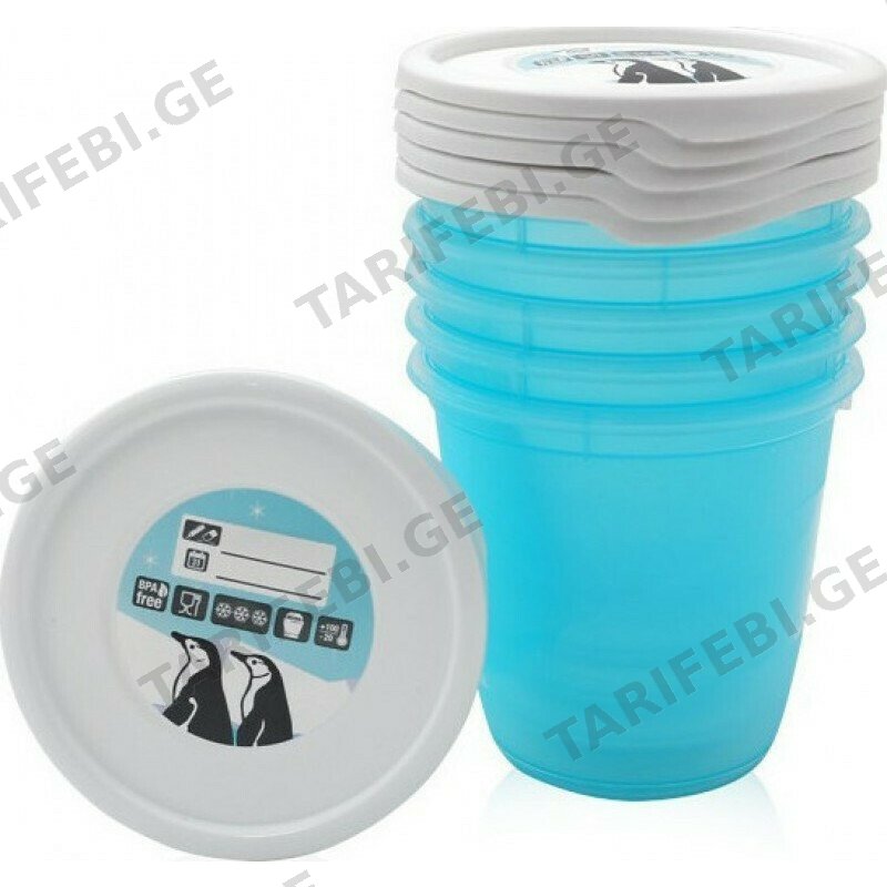 ბავშვის საკვების კონტეინერი LORELLI 1023049 (0.5 L, 5 PCS)