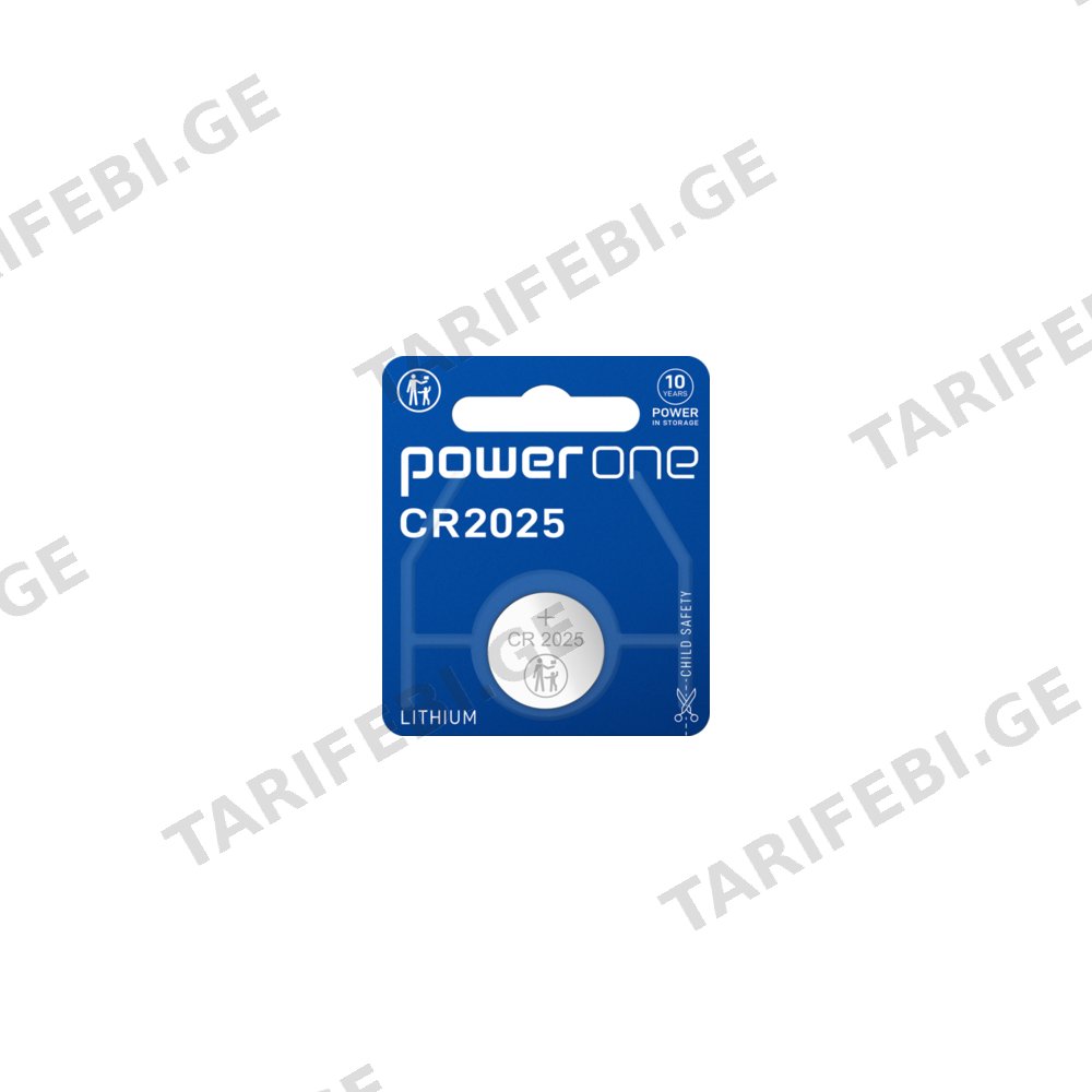 ელემენტი POWERONE CR2025 BLI 1 3V Lithium Coin