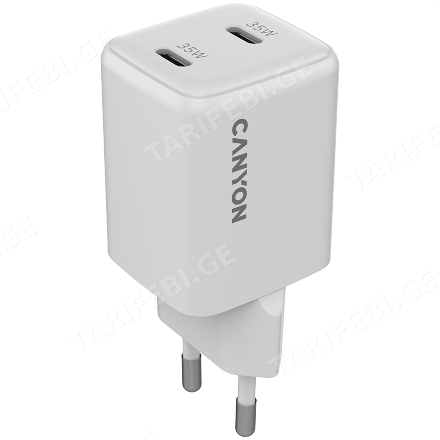 CANYON charger CU35CC GaN 35W 2xPD EU White