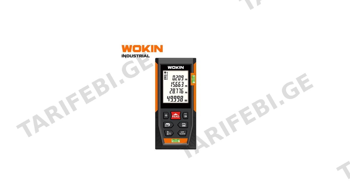 ლაზერული მანძილმზომი Wokin 507106, 60m, Laser Distance Meter, Black