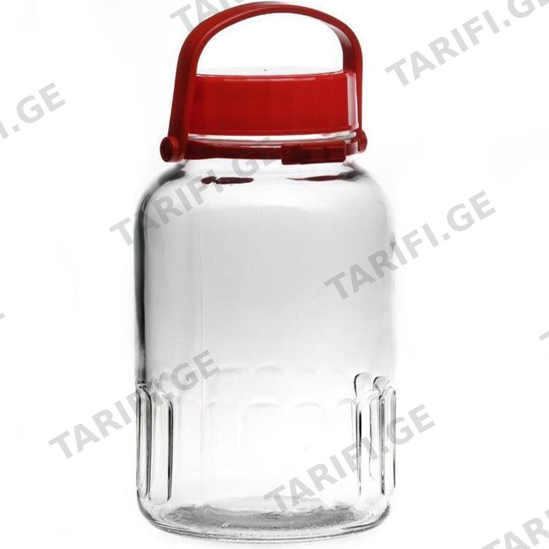 მინის ქილა თავსახურით PASABAHCE 980007 -6 (5.0 L)