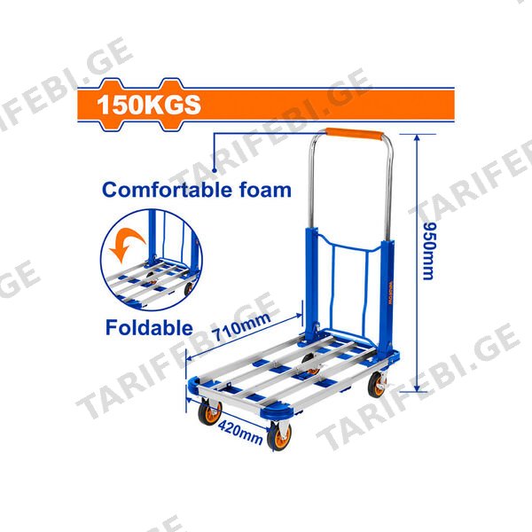 დაკეცვადი ხელის ურიკა 150kg (WWB9A15) WADFOW