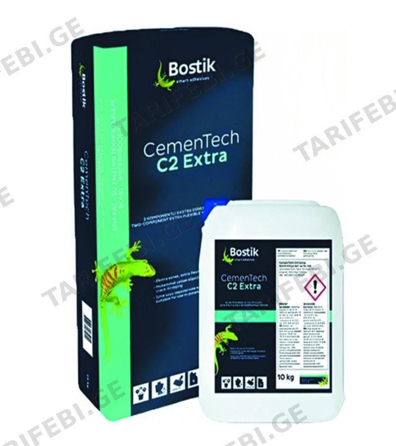 წყალდამცავი შემადგენლობა CemenTech C2 EXTRA . A+B კომპ. (20კგ+10კგ) 30კგ BOSTIK