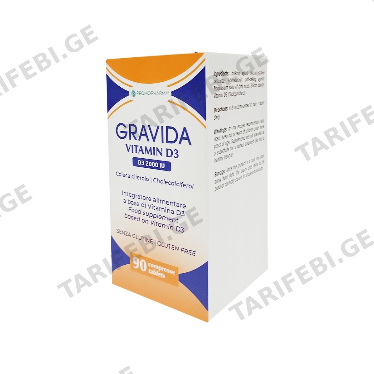 გრავიდა - Gravida D3 2000სე 90 ტაბლეტი