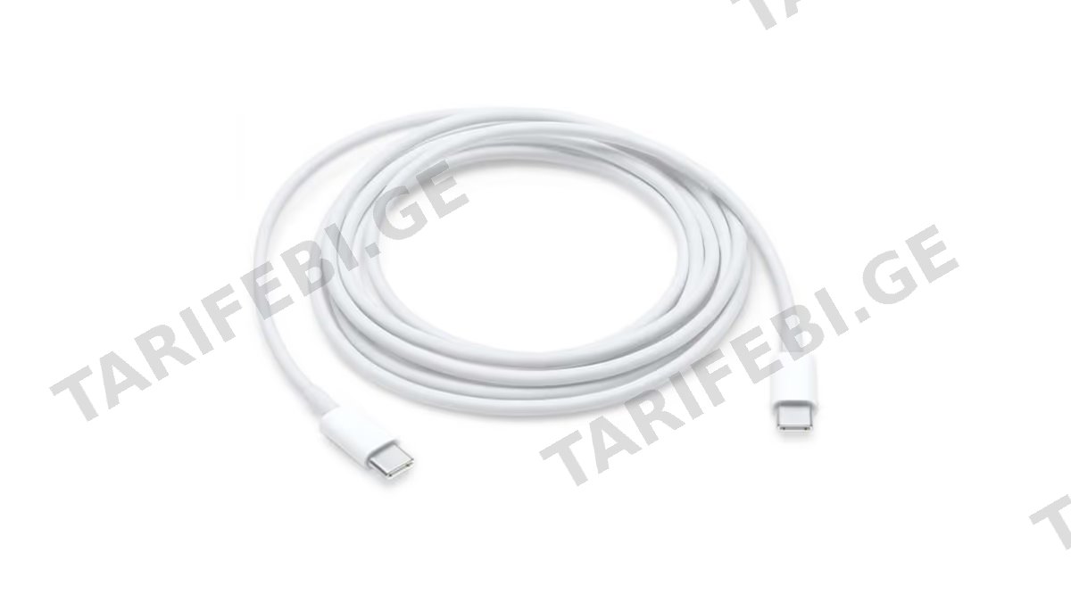 USB-C to USB-C 75W-100W Cable სწრაფ დამტენი კაბელი (2მ) (2331)