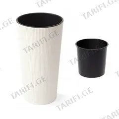 ქოთანი ყვავილის LAMELA LILIA 300 jumper recycled planter - cream